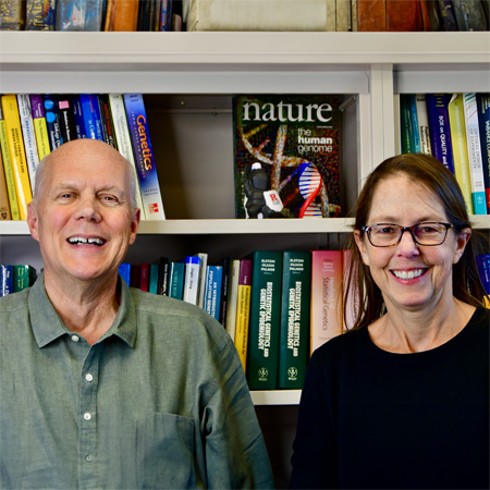 Professor Steve Buyske and Tara Matise